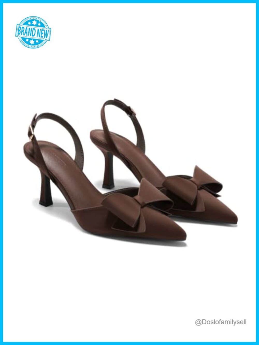 Kitten Heel Slingback Satin Pumps with Bow
